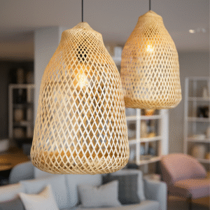 Lámpara bambú