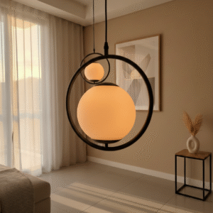 Lámpara circular con anillo