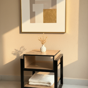 Mesa de noche en RH y hierro 2