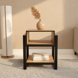 Mesa de noche en RH y hierro